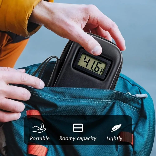 Insulin Travel Cooler Case with Built-In Thermometer